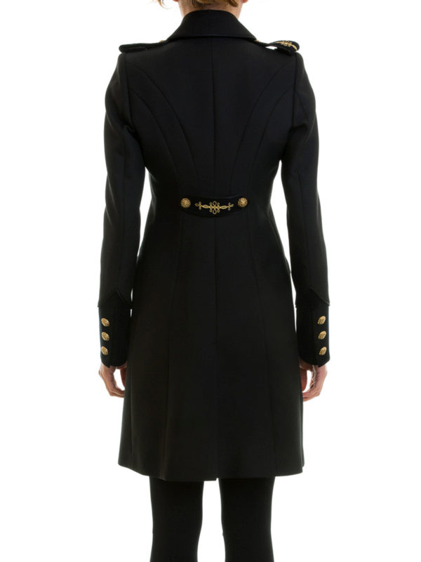 iKRIX JUST CAVALLI: knee length coats - Army style gold button coat