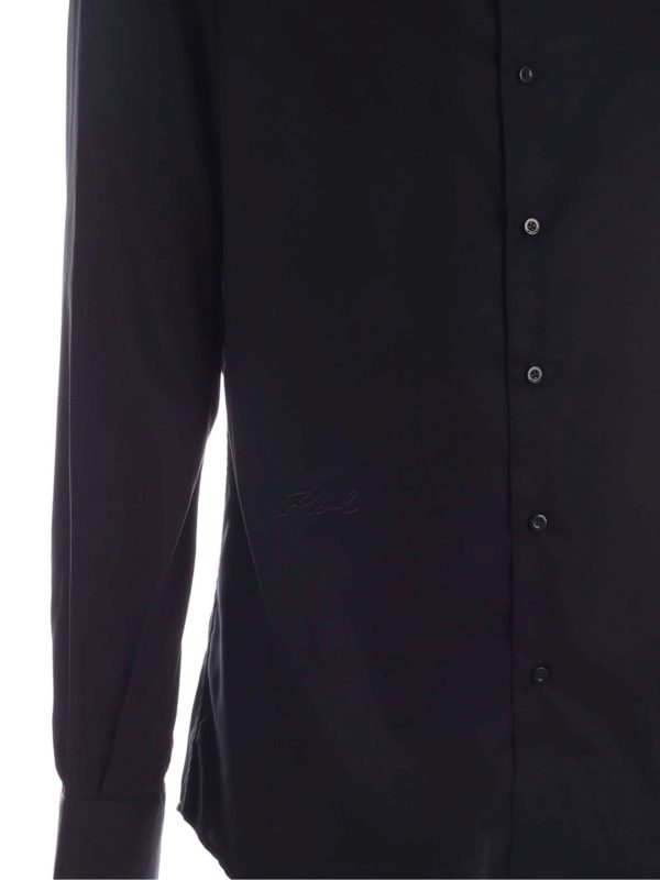 iKRIX KARL LAGERFELD: camicie - Camicia nero con logo Signature