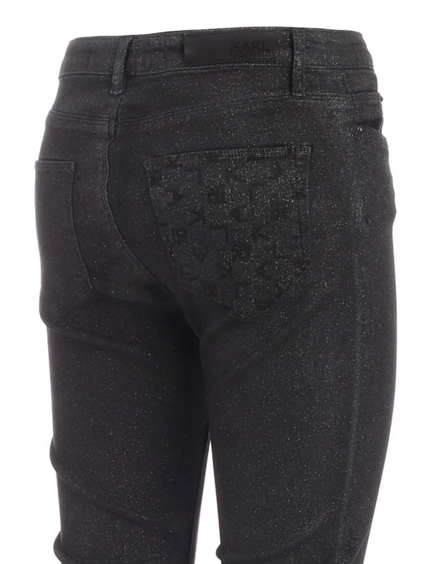 iKRIX KARL LAGERFELD: skinny jeans - Sparkle skinny jeans in grey