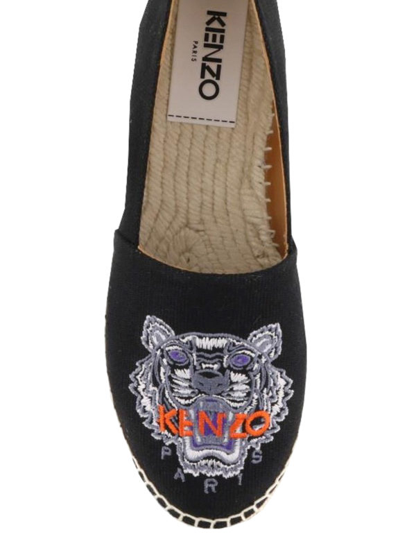 iKRIX KENZO: espadrilles - Tiger platform black espadrilles