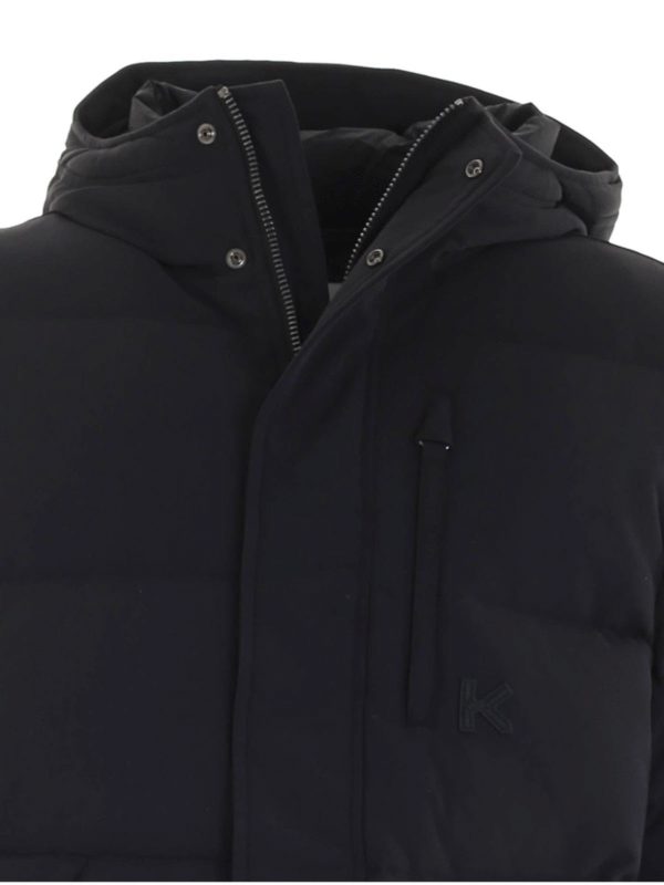 iKRIX KENZO: padded jackets - Logo patch quilted down jacket in black