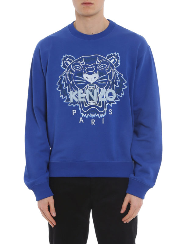 iKRIX KENZO: Sweatshirts & Sweaters - Tiger blue sweatshirt