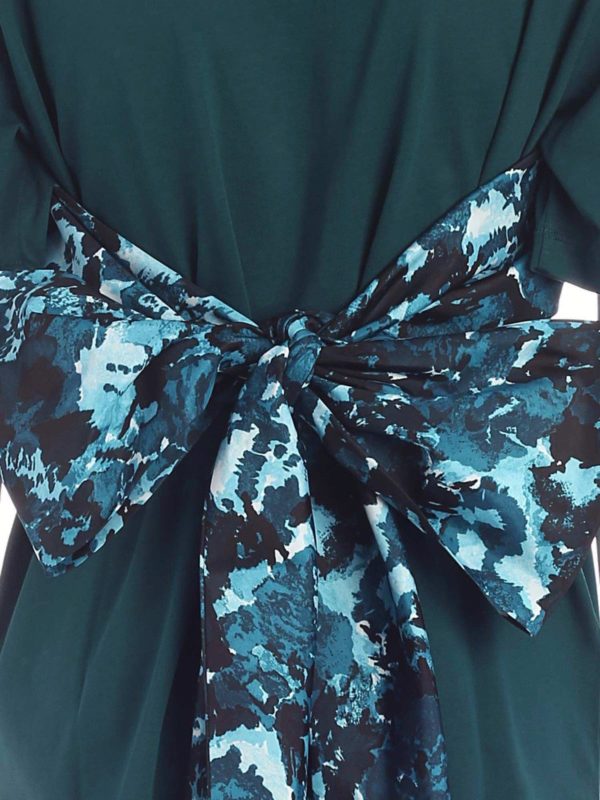 iKRIX KENZO: t-shirts - Floral drapery T-shirt in green