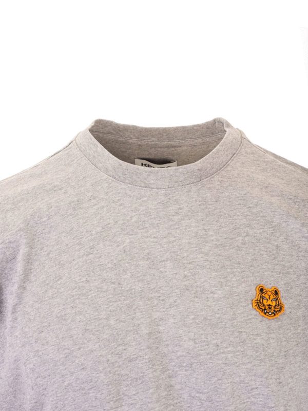 iKRIX KENZO: t-shirts - Tiger patch T-shirt in grey