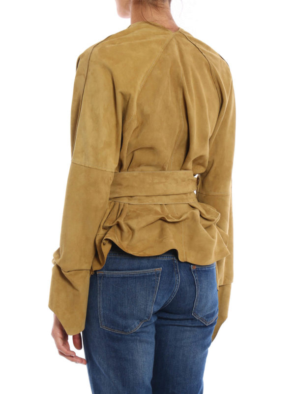 iKRIX LOEWE: leather jacket - Draped leather jacket