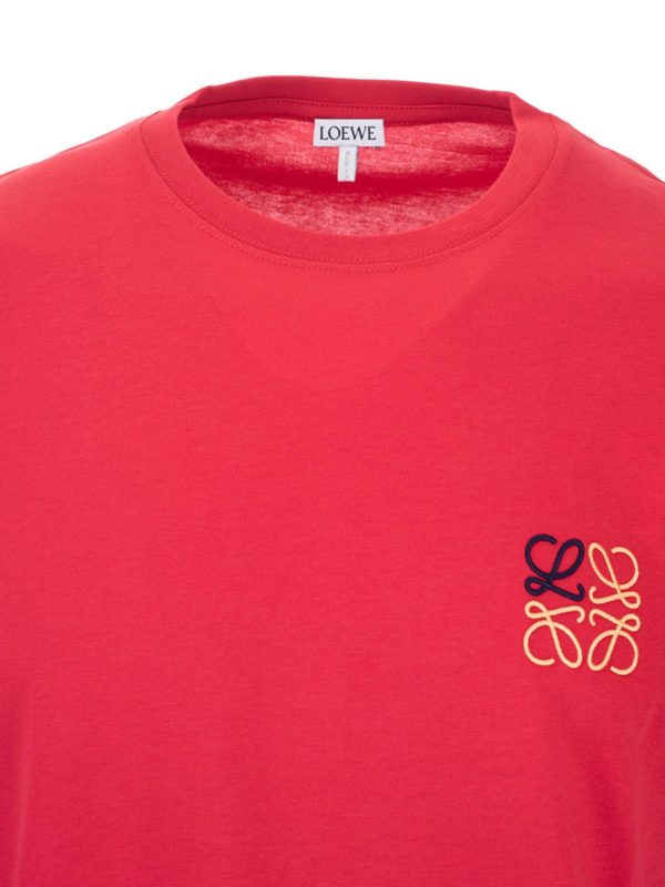 Loewe Anagram logo T-shirt in red - Red - Men|H526341XAI7100