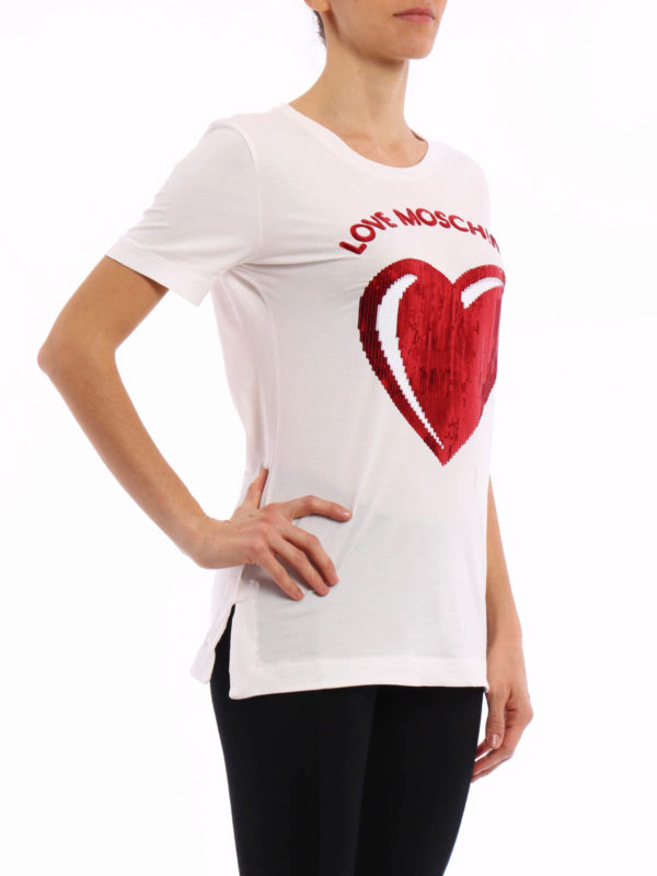 iKRIX LOVE MOSCHINO: t-shirts - Sequin logo T-shirt