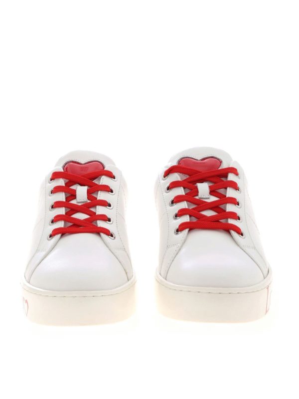 iKRIX LOVE MOSCHINO: trainers - Logo print sneakers in white and red