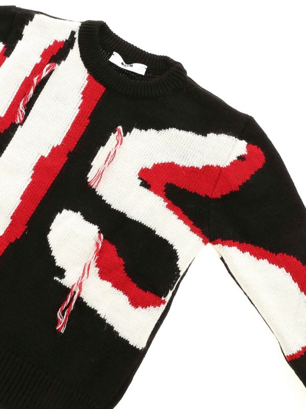 iKRIX m.s.g.m.: knitwear - Logo embroidery pullover in black