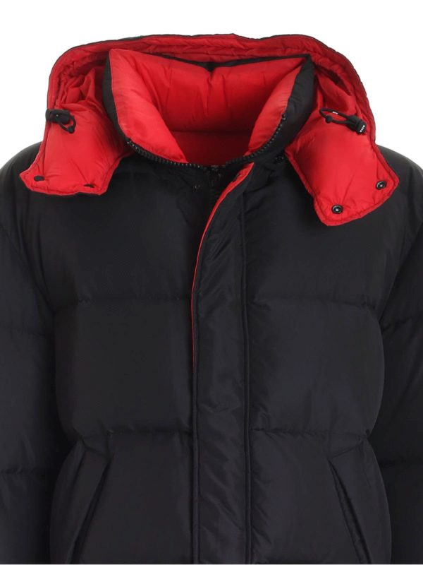 iKRIX m.s.g.m.: giacche imbottite - Piumino nero e rosso reversibile con logo