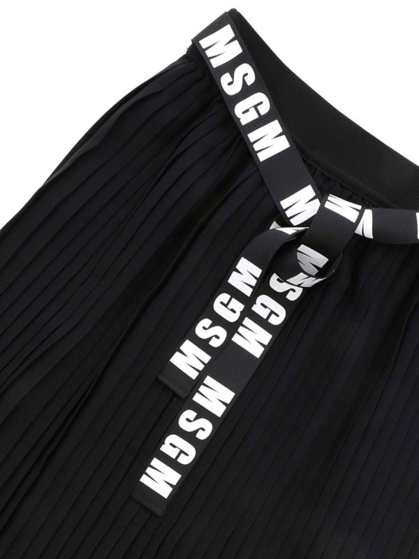 iKRIX m.s.g.m.: gonne - Gonna plisettata nera con logo bianco
