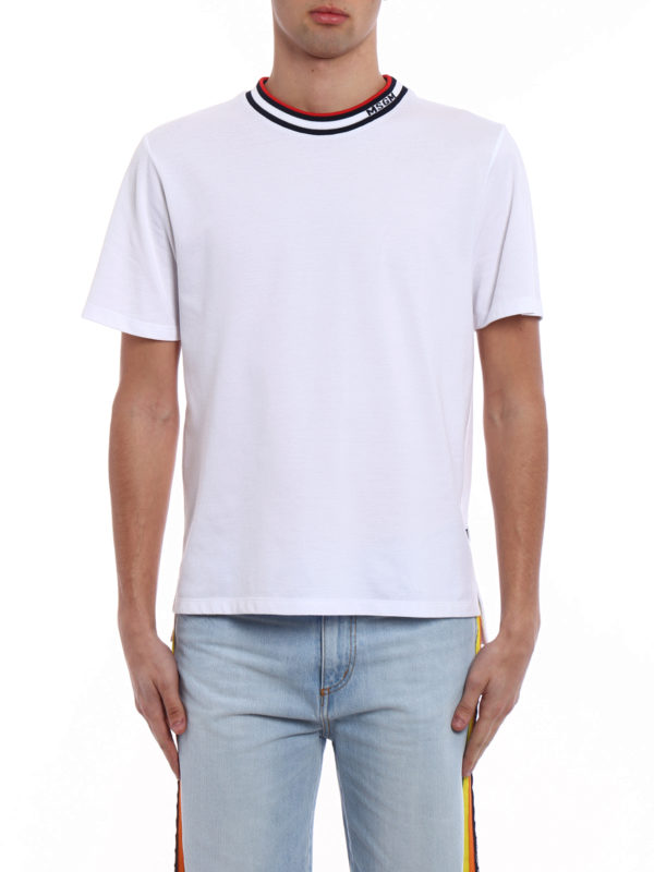 iKRIX m.s.g.m.: t-shirts - White T-shirt with ribbed collar