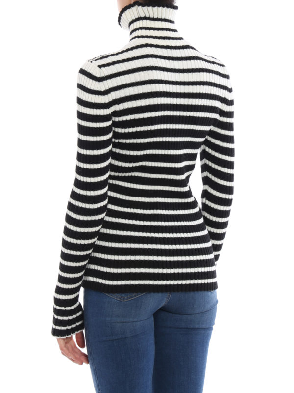 iKRIX m.s.g.m.: Turtlenecks & Polo necks - Ruched striped ribbed turtleneck