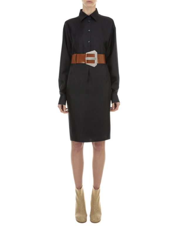 iKRIX Maison Margiela: belts - Maxi angular buckled leather belt