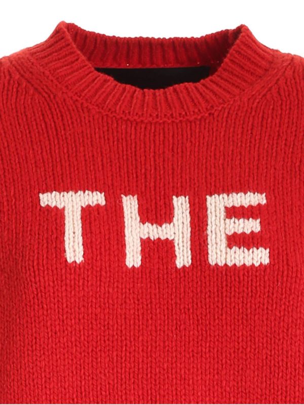 iKRIX MARC JACOBS: crew necks - White inlay jumper in red