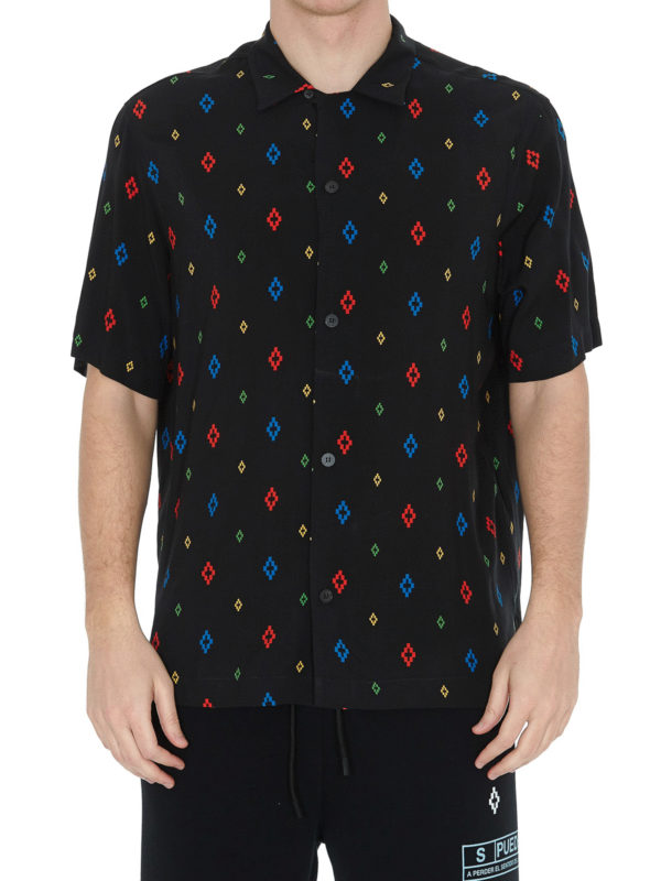 Shirts Marcelo Burlon County Of Milan - All Over Cross black shirt -  CMGA035R199671321088