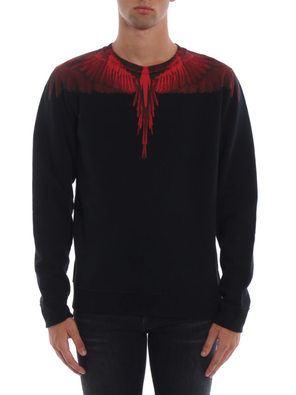 iKRIX Marcelo Burlon: Felpe e maglie - Felpa Wings nera e rossa