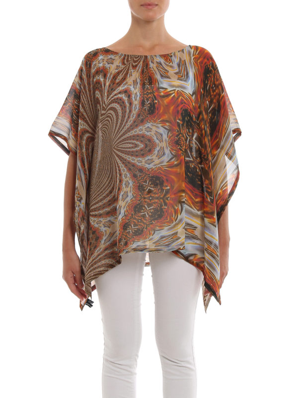 iKRIX MARIA ENRICA NARDI: tunics - Sharm El Sheikh patterned silk kaftan