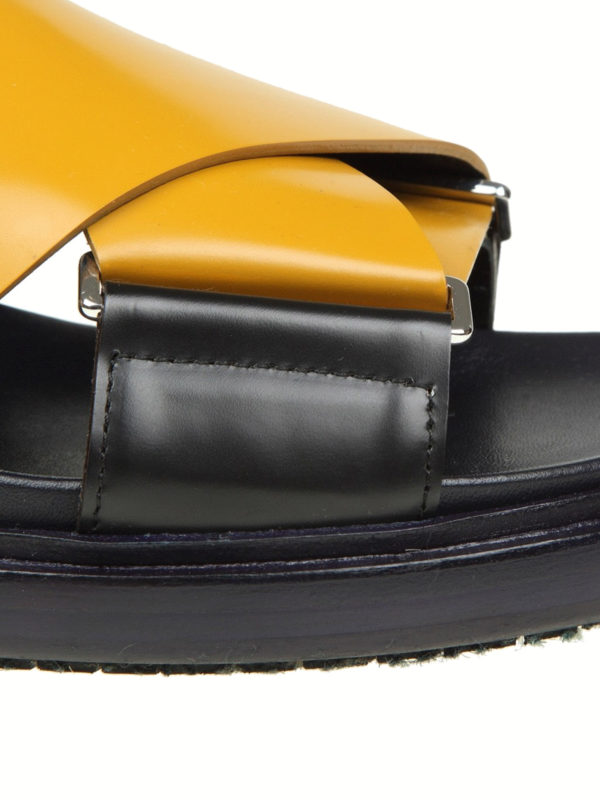 iKRIX Marni: sandals - Crisscrossed bands yellow sandals
