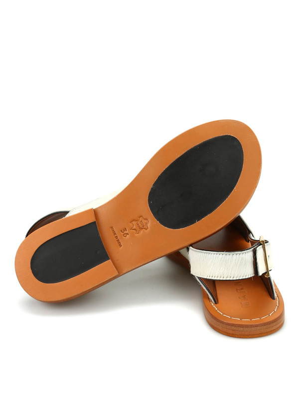 iKRIX Marni: sandals - Fur cow hair jewel sandals