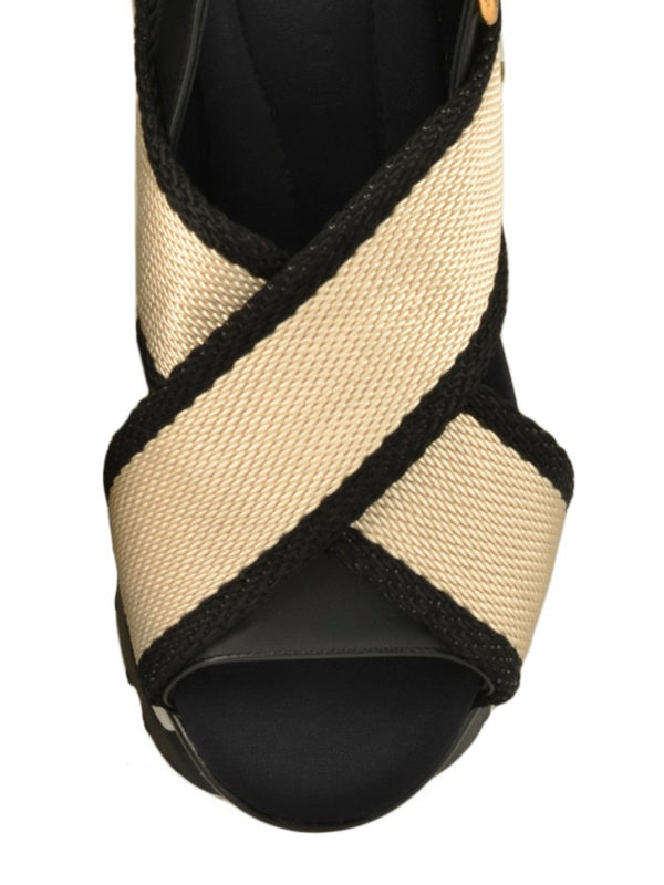 iKRIX Marni: sandals - Leather and fabric platform sandals