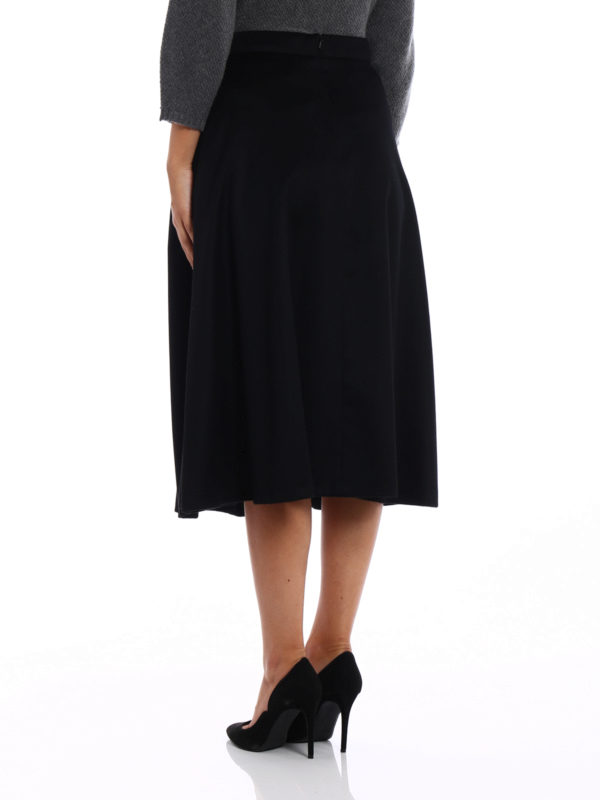 iKRIX Max Mara: Knielange und Midi Röcke - Midirock - Schwarz