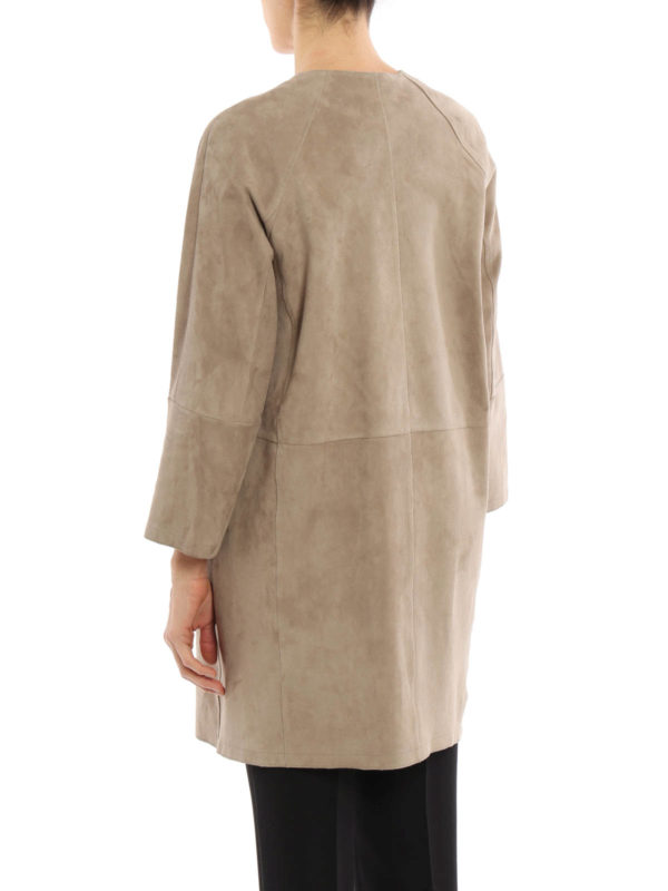 iKRIX Max Mara: leather coats - Suedeg suede duster coat