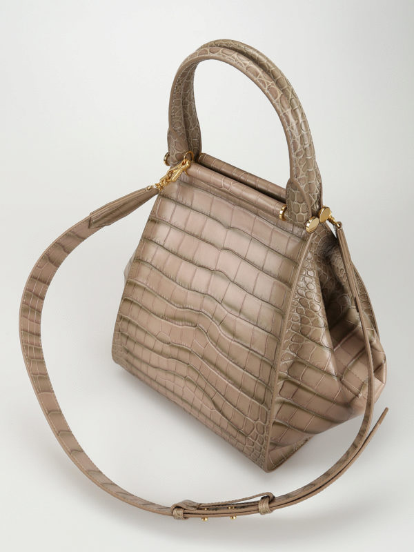 iKRIX Max Mara: totes bags - Anita croco print leather tote