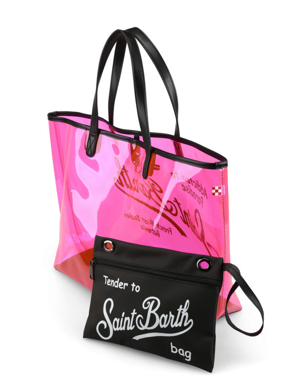 iKRIX MC2 SAINT BARTH: shopper - Borsa mare Las Vegas trasparente fucsia