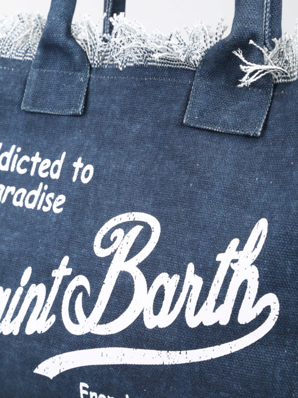 iKRIX MC2 SAINT BARTH: totes bags - Vanity denim effect canvas beach bag