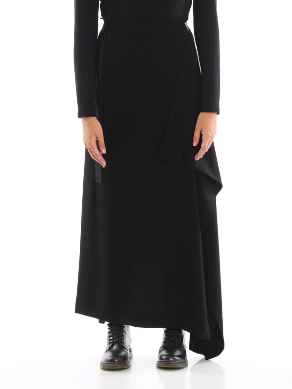 iKRIX MCQ: Long skirts - Black asymmetric skirt