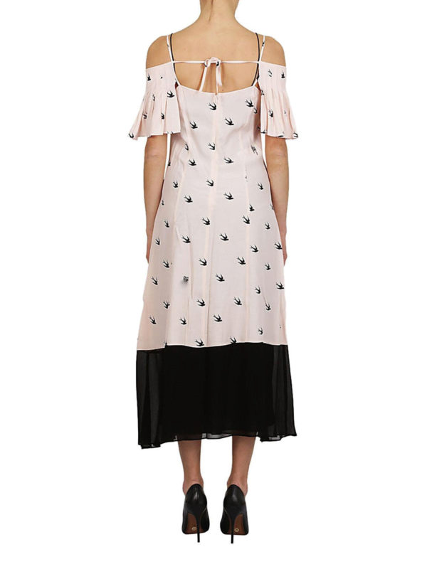 iKRIX MCQ: abiti lunghi - Abito Pin Up Swallow rosa e nero
