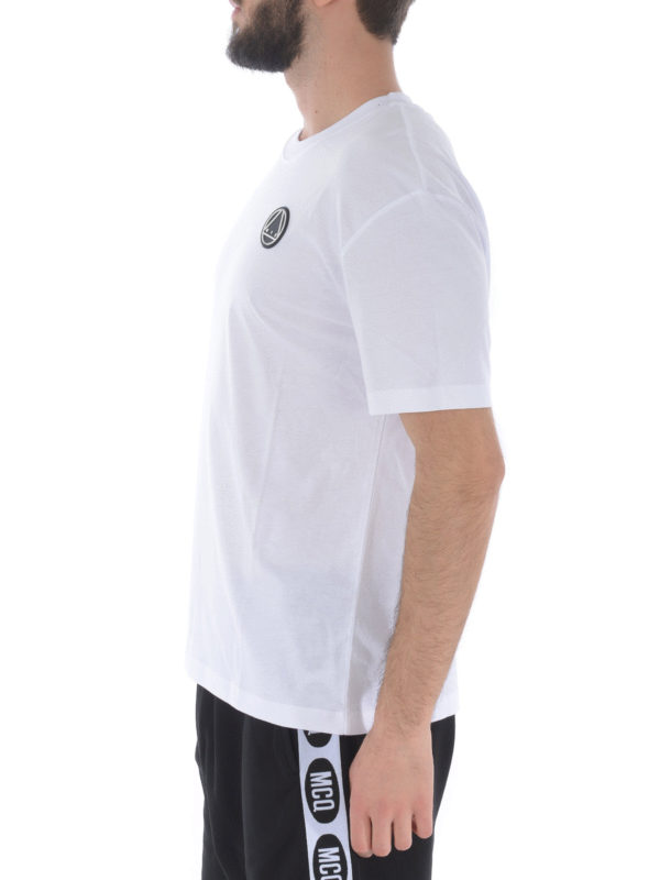 iKRIX MCQ: t-shirts - Logo patch white cotton T-shirt