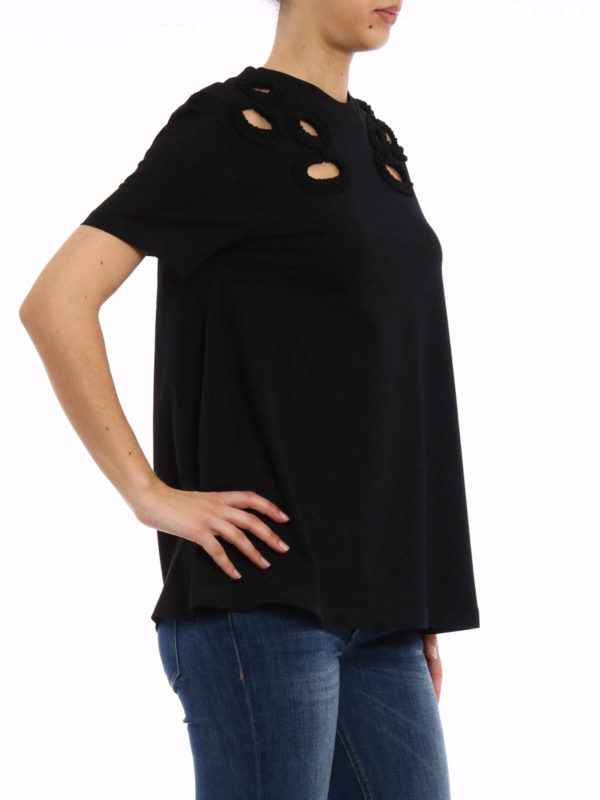 McQ トップス Mcq T-shirt with cut out details - ブラック | 399144RGJ161000