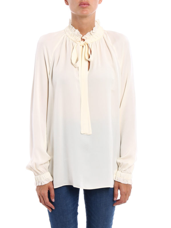 iKRIX MICHAEL KORS: blouses - Silk gathered collar blouse