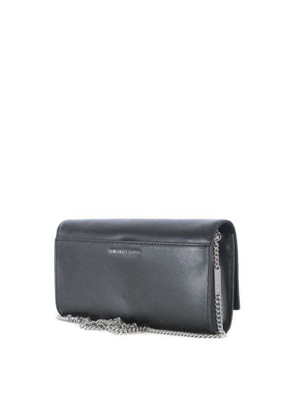 Clutches Michael Kors Bellamie L black leather clutch 30H8SI0C7O001