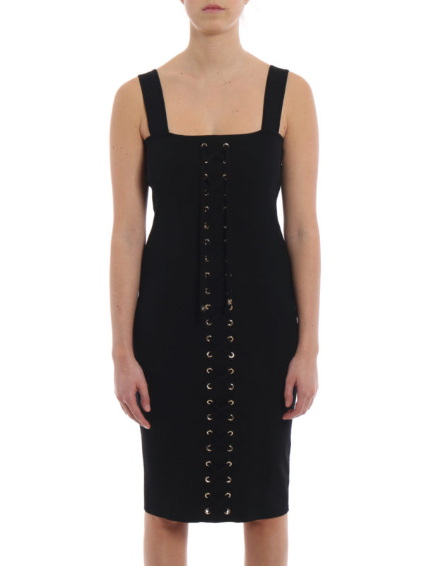 michael kors black lace dress Michael Kors Collection Dress Black Crochet Lace Size 4 Sleeveless V-N   Celebrity Owned