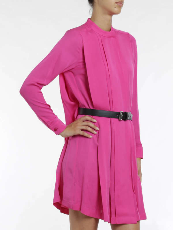 iKRIX MICHAEL KORS: knee length dresses - Silk shirt dress