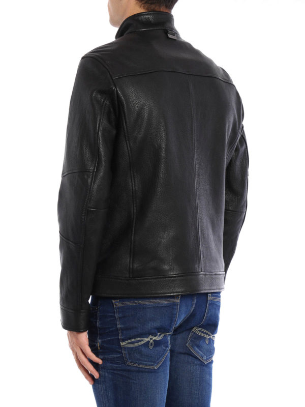 iKRIX MICHAEL KORS: leather jacket - Grained leather jacket