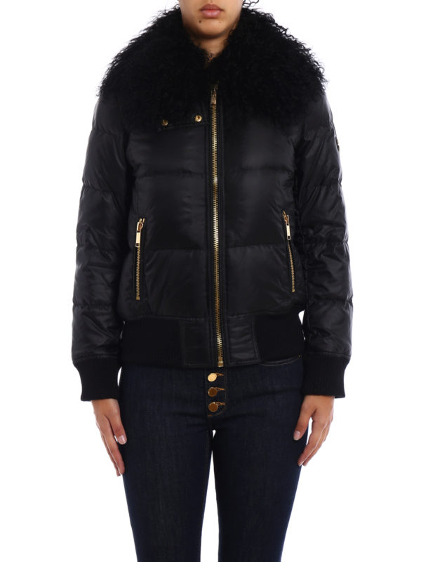 iKRIX MICHAEL KORS: padded jackets - Mongolian fur collar puffer jacket