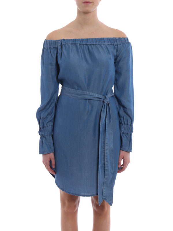 iKRIX MICHAEL KORS: short dresses - Chambray off-shoulder dress