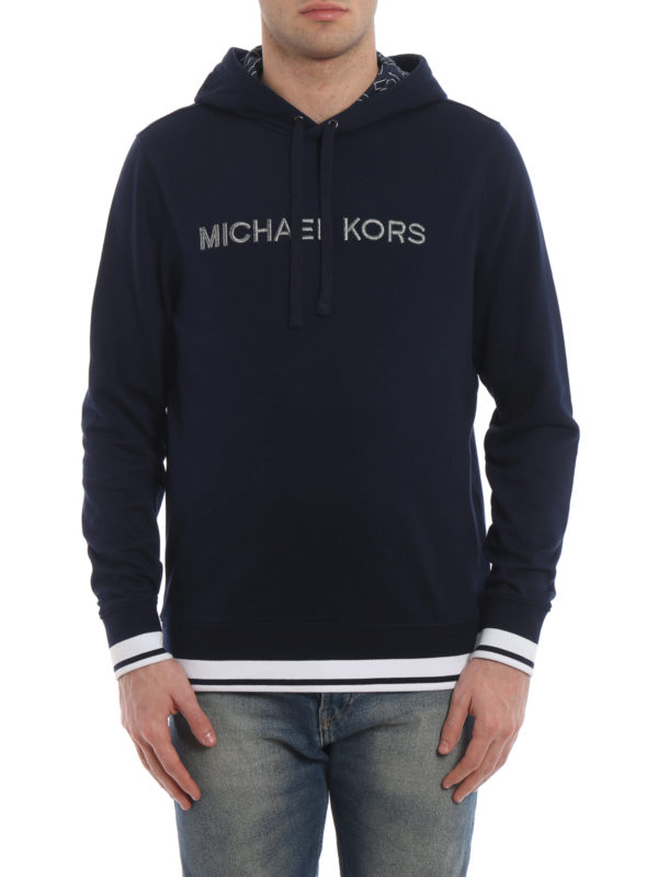 iKRIX MICHAEL KORS: Sweatshirts & Sweaters - Logo embroidery blue hoodie