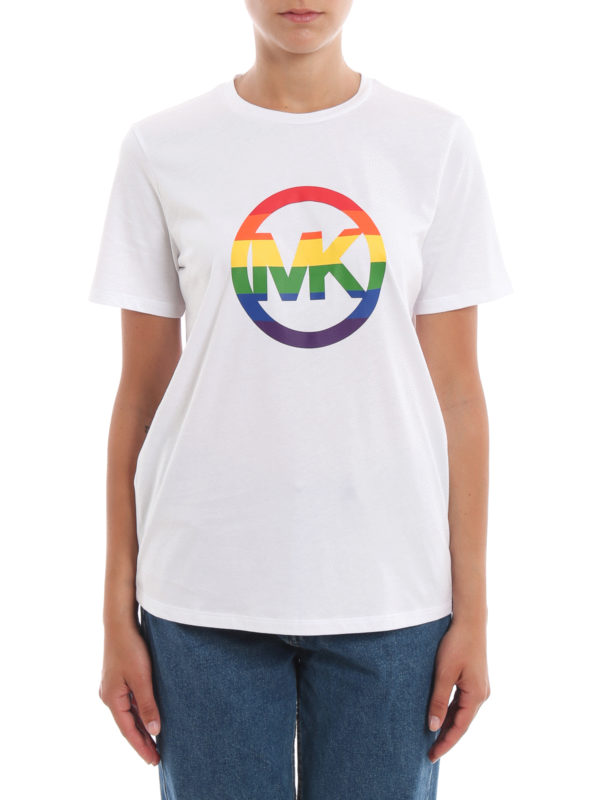 iKRIX MICHAEL KORS: t-shirts - Rainbow logo cotton basic Tee