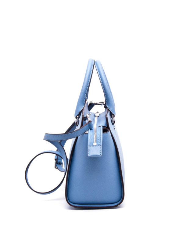 Michael Kors Selma Large Saffiano Satchel Bag, Heritage Blue