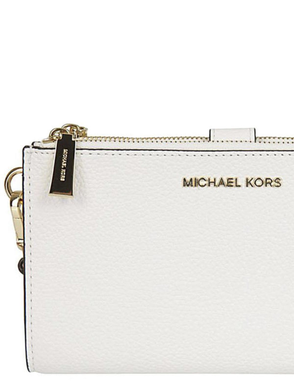 iKRIX MICHAEL KORS: wallets & purses - Adele white double zip wallet