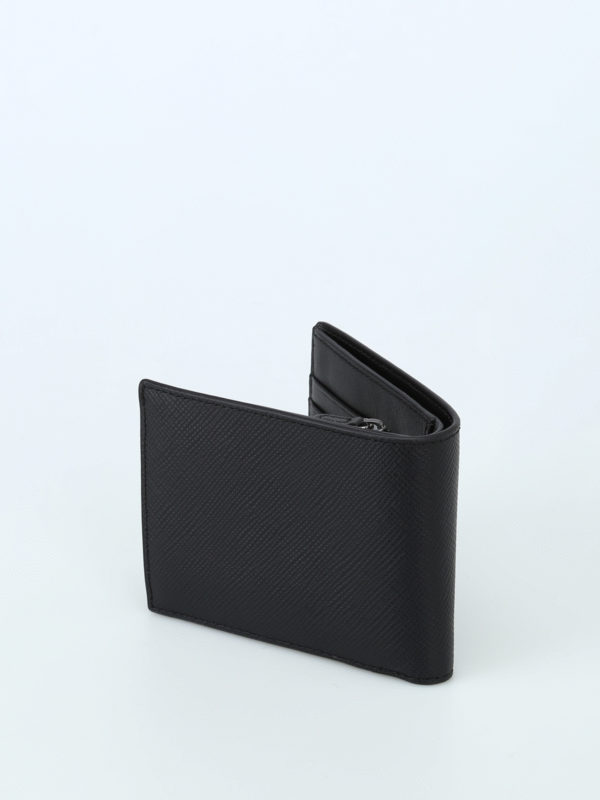 iKRIX MICHAEL KORS: wallets & purses - Harrison black saffiano bi-fold wallet