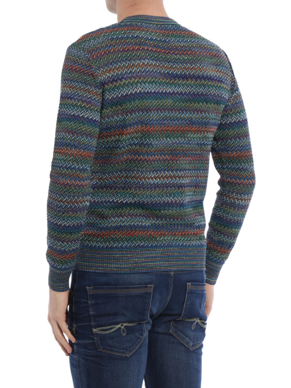 iKRIX MISSONI: Strickpullover mit Rundhalsausschnitt - Pullover Mit Rundhalsausschnitt