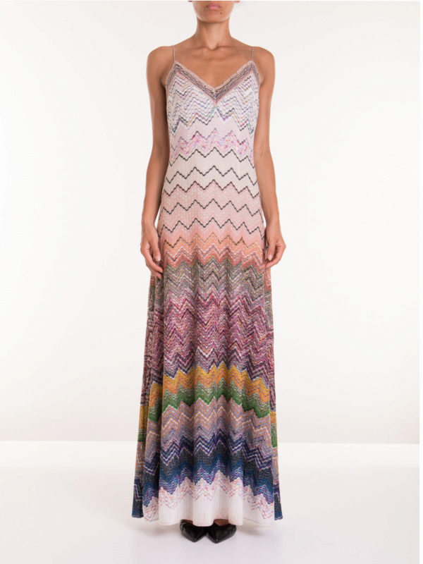 iKRIX MISSONI: maxi dresses - Chevron pattern wool blend long dress