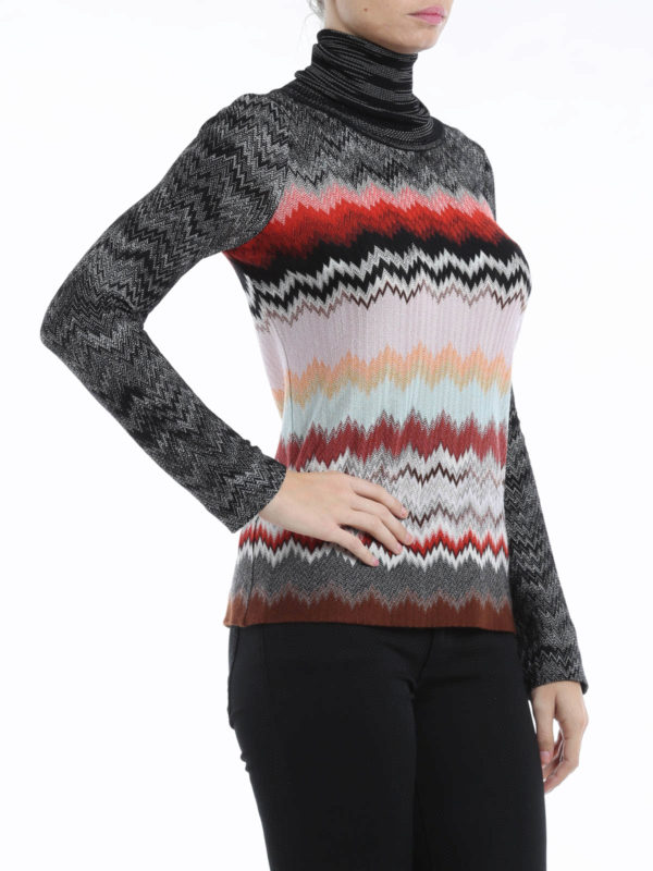 iKRIX MISSONI: Turtlenecks & Polo necks - Chevron pattern turtle-neck