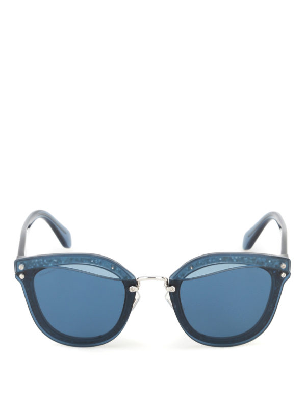 Miu Miu Reveal Oversize blue sunglasses - Blue|SMU03TSRM1V1 display picture 2